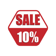 SALE 10% vector, 10% discount sales tag vector, 10% discount online banner sales tag

