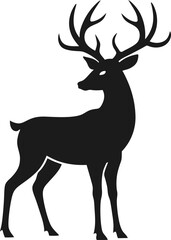 deer silhouette vector illustration 