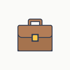 Vector Icon of Briefcase for Business and Office Work