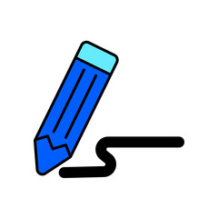Icon a pencil, isolated against a clean background.