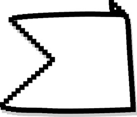 Pixel advertising label and sale, price tag, discount, 8 bit pixel style