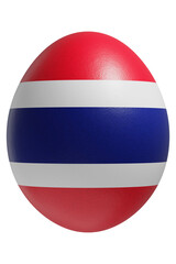 Rendered easter egg with a flag of Thailand on the surface.