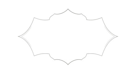 Obraz premium Ornate White Frame on Transparent Background