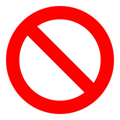 Red prohibition sign no symbol not allowed restricted forbidden access denied do not enter stop