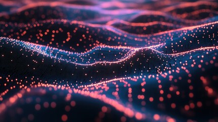 Machine Learning Pathways Glowing in AI-Driven Network