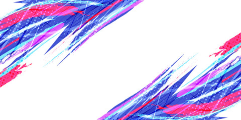 Sport Background with Colorful Brush Strokes with Halftone Overlay Effect. Suitable for Banner or Poster Design