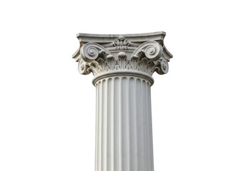 Obraz premium Isolated corinthian column architecture design element on white