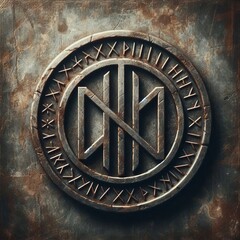 Nordic Rune with weathered finish