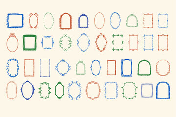 Hand Drawn Ink Frames Collection Decorative and Artistic Borders for Creative Designs