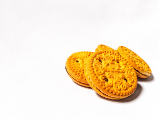 Coconut Biscuit on white background