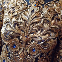 Beaded Brocade actual beads oft