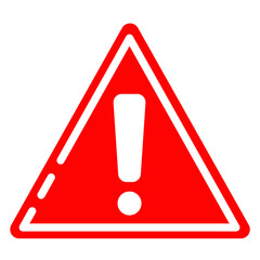 Bold Red Exclamation Triangle Warning Sign Graphic
