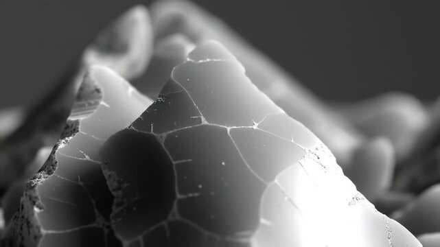 Fractured Material Study Unveiling Inner Microscopic Details And Sharp Edges