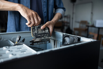 IT Engineer installing Hardware Equipment Development Facility Engineer  Maintenance computer...