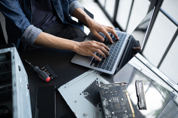 IT Engineer installing Hardware Equipment Development Facility Engineer  Maintenance computer Motherboard Electronic repair shop technology business
