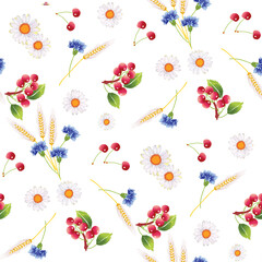 Fototapeta premium seamless pattern with flowers
