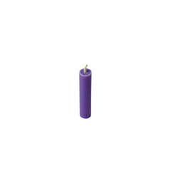 Single Purple Candle on a Plain Background for Relaxation, Meditation, and Home Decoration Purposes