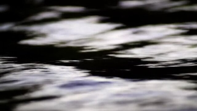 Abstract Water Reflection Of Light On Dark Surface Background