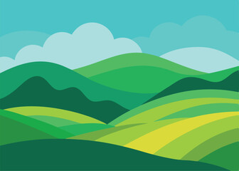 Obraz premium landscape with mountains and clouds