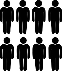 Minimalist Stick Figure Pictogram – Universal Human Silhouette Icon Desig