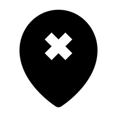 location and map solid icon set