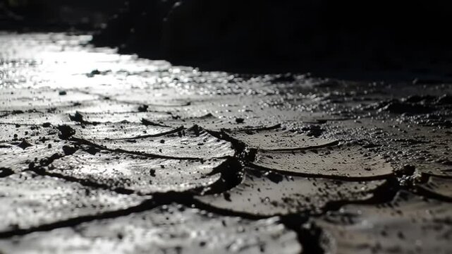 Arid Earth Abstract Capturing Cracked Ground Surface Textures