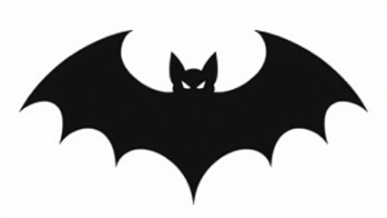 This elegant bat silhouette showcases a side profile with wings gracefully spread in mid-flight. The minimalist black vector design highlights subtle ear ridges and a curved thumb claw, perfect for wi