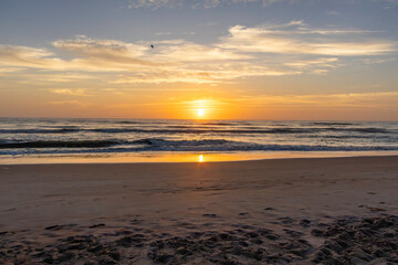 Obraz premium Sunrise on Ormond Beach in Ormond Beach, Florida