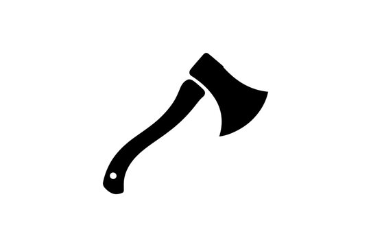 black axe icon on white background clip art preview