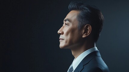 Fototapeta premium Confident Businessman in Profile