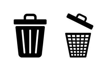 Trash can bin vector recycle waste garbage rubbish icon