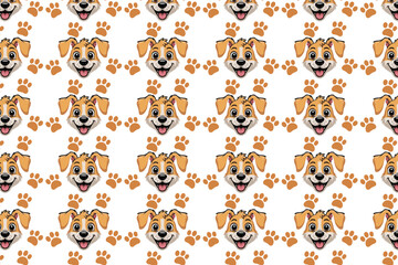Fun cartoon animal seamless pattern for baby and child design