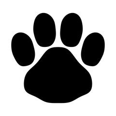 cat paw print vector icon