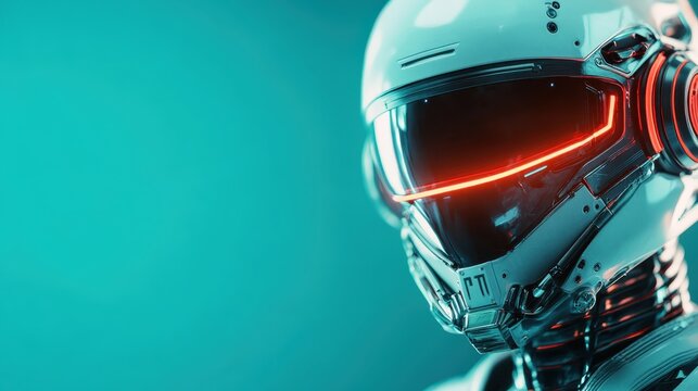 A futuristic robot design featuring sleek lines and glowing neon accents, representing advanced technology and innovation, encapsulating the essence of science fiction and modern art.