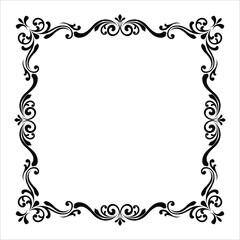 Ornament border vintage wedding floral