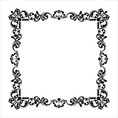 Ornament border vintage wedding floral
