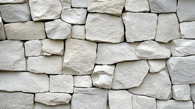 White Stone Wall Texture Background