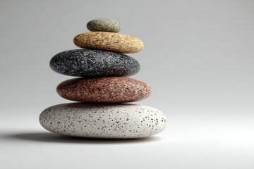 Stacked stones in a balanced arrangement.