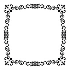 Ornament border vintage wedding floral