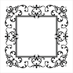 Ornament border vintage wedding floral