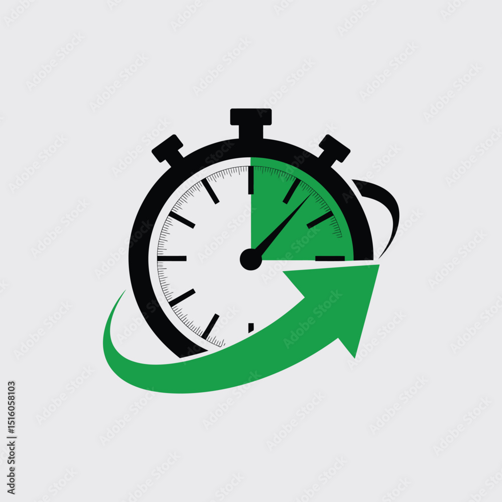 Poster clock icon symbolizing time management efficiency and progress a visual representation of deadlines 