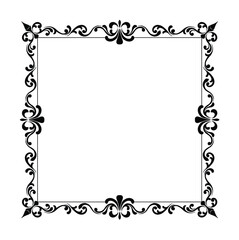 Ornament border vintage wedding floral