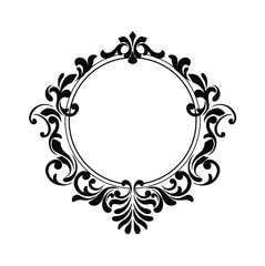 Ornament border vintage wedding floral