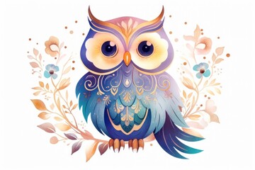 Obraz premium Owl pattern drawing animal.