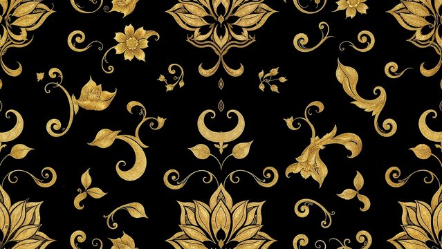 gold floral background