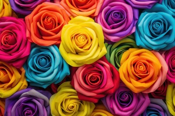 Rainbow rose backgrounds flower petal.