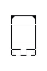 2 dimension floor plan design of smal mosque or muslim prayer room, line black isolated on white background. Set 4