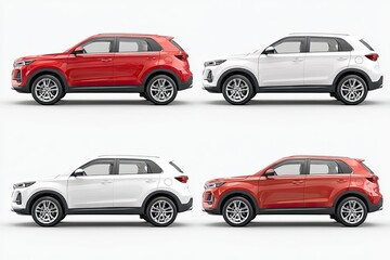 Four-color SUV profile view