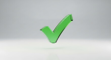 Green Glass Checkmark: Success, Approval, and Confirmation