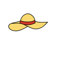 beach hat illustration